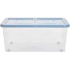 Box dessous de lit bleu 45L
