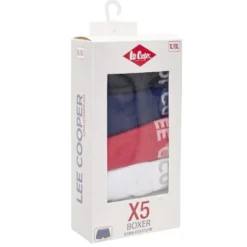 Boxer homme x5 Lee Cooper polyester XL/XXL (plusieurs modèles)