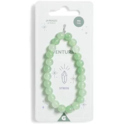Bracelet crystal fin 24 perles aventurine vert - Stress