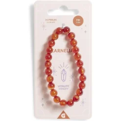 Bracelet crystal large 26 perles cornaline auburn - Vitalité
