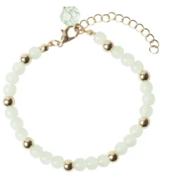 Bracelet femme perle de verre et cuivre Ø6cm