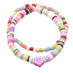Bracelet heishi x2 avec perles Fimo