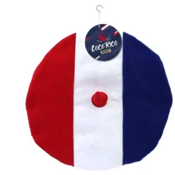 Béret adulte Cocorico bleu blanc rouge