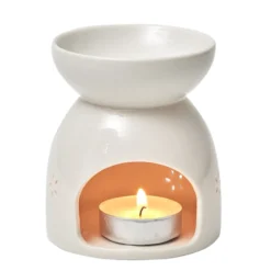 Brûle parfum céramique blanc