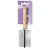 Brosse animal double peigne métal et bois