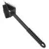 Brosse et raclette à barbecue en acier et plastique noir L36cm