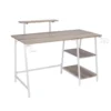 Bureau en bois et métal blanc 118x60xH94cm