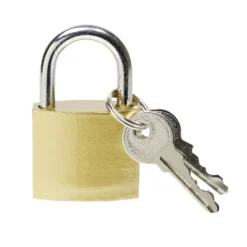 Cadenas x2 en fer doré 30mm avec 2 clés