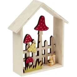 Cadre déco bois maison automne