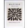 Cadre déco en bois inspiration Matisse motif abstrait noir 50x70cm