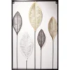 Cadre déco 5 feuilles en métal L53,5xH81,5 cm