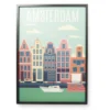 Cadre en bois affiche Amsterdam 50x70cm