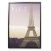 Cadre en bois affiche Paris 50x70cm