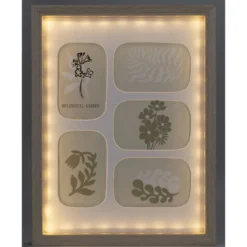Cadre LED déco 5 vues nature végétaux 33xH43cm (2 modèles)