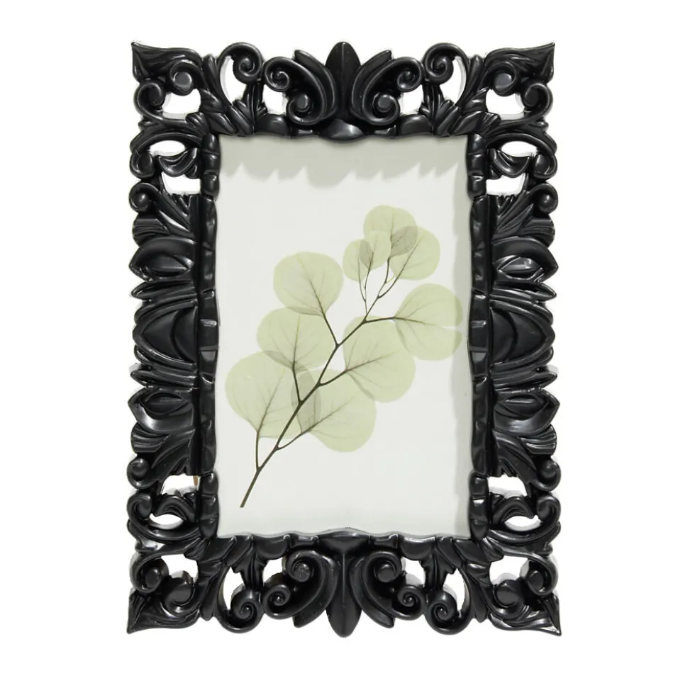 Cadre photo baroque plastique 15x20,6cm pour photo 10x15cm (2 modèles)