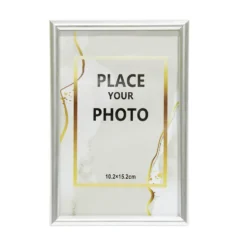 Cadre photo bois argenté pour photo 10x15cm