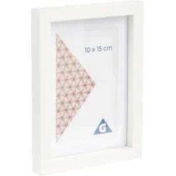 Cadre photo bois blanc 12x17cm pour photo 10x15cm