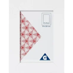Cadre photo bois blanc 15x20cm pour photo 10x15cm