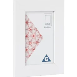 Cadre photo bois blanc 15x20cm pour photo 10x15cm