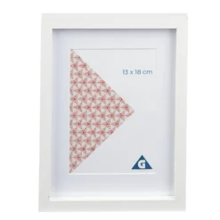 Cadre photo bois blanc 20x26cm pour photo 13x18cm