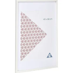 Cadre photo bois blanc 50x70cm pour photo 40x50cm