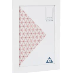Cadre photo bois blanc 26x35cm pour photo 21x29,7cm