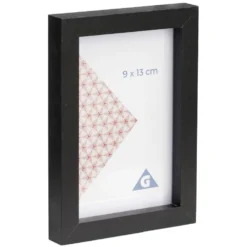 Cadre photo bois noir 12x17cm pour photo 9x13cm