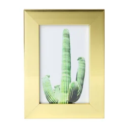 Cadre photo bord doré ou argenté 14xH19cm (2 modèles)