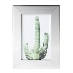 Cadre photo bord doré ou argenté 14xH19cm (2 modèles)