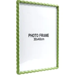 Cadre photo bord vague plastique coloré 34x44cm pour photo 30x40cm (3 modèles)