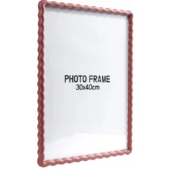 Cadre photo bord vague plastique coloré 34x44cm pour photo 30x40cm (3 modèles)