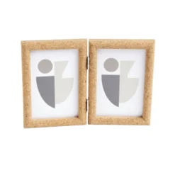 Cadre photo double en bois 25x17cm pour photo 10x15cm