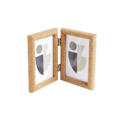 Cadre photo double en bois 25x17cm pour photo 10x15cm
