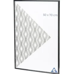 Cadre photo plastique noir 51x71cm pour photo 50x70cm