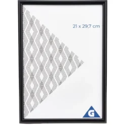 Cadre photo plastique noir 22x31cm pour photo 21x29.7cm