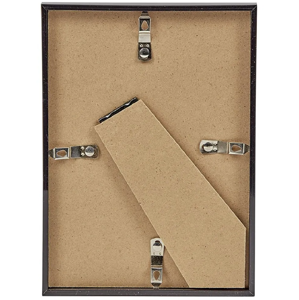 Cadre photo plastique noir 14x19cm pour photo 13x18cm