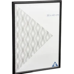 Cadre photo plastique noir 31x41cm pour photo 30x40cm