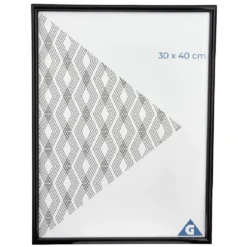 Cadre photo plastique noir 31x41cm pour photo 30x40cm