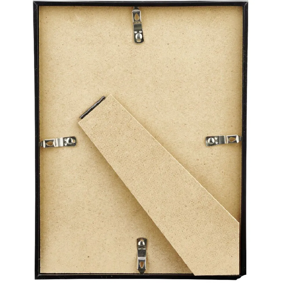 Cadre photo plastique noir 19x25cm pour photo 18x24cm