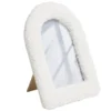 Cadre photo tissu bouclette blanc 16x21cm pour photo 10x15cm