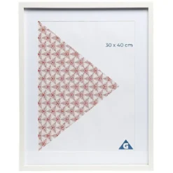 Cadre photo 45x55 blanc en bois