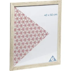 Cadre photo 45x55 gris en bois