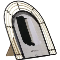 Cadre rotin marron 22x21cm