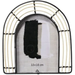 Cadre rotin marron 22x21cm