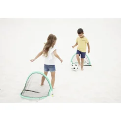 Cage de foot pop-up pliable bleu 60x40xH40cm (2 pièces)