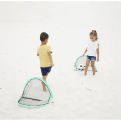 Cage de foot pop-up pliable bleu 60x40xH40cm (2 pièces)