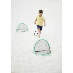 Cage de foot pop-up pliable bleu 60x40xH40cm (2 pièces)