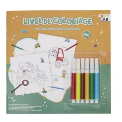 Cahier de coloriage avec feutres