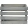 Caisse de rangement en bois gris