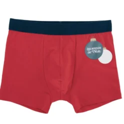Caleçon homme x2 coton boîte cadeau Noël S/M/L/XL (2 modèles)